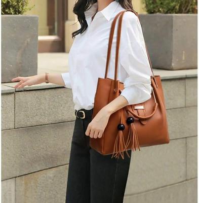 Women's PU Leather Handbag, Crossbody & Clutch – 3-in-1 Elegant Set