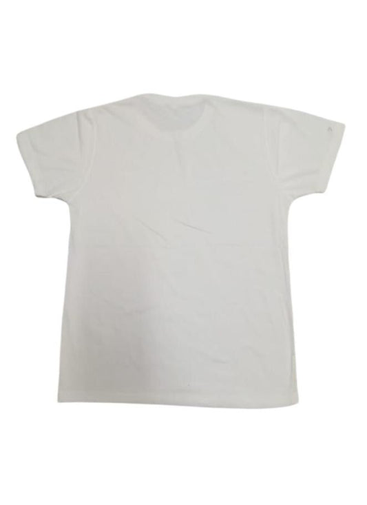 Plain white t-shirt on a white background