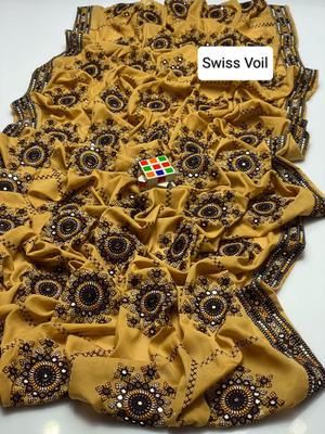 Women's Swiss Embroidered Shawl