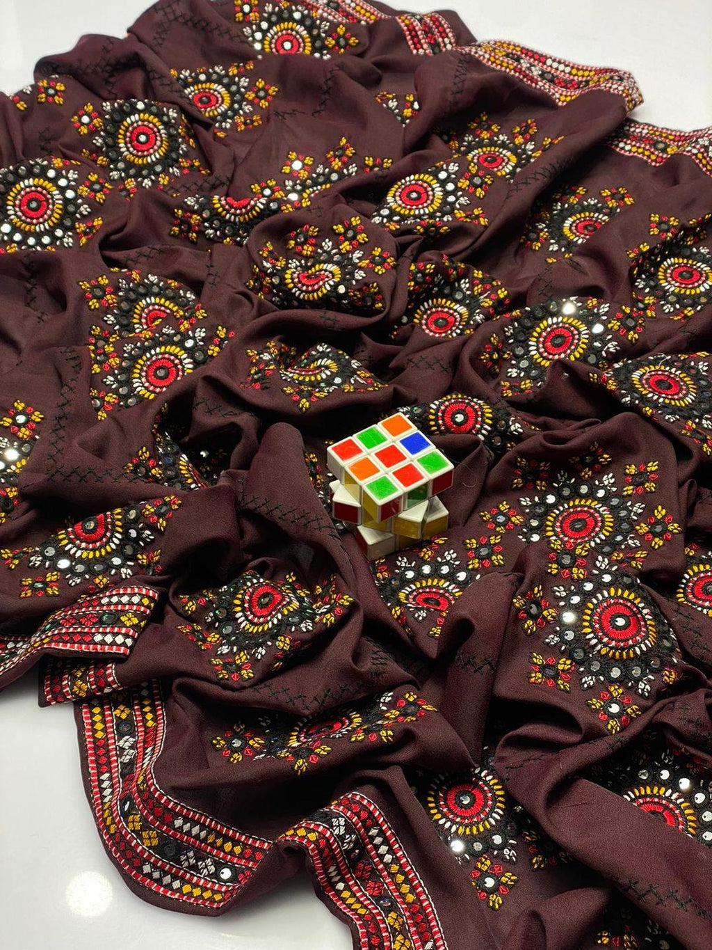 Women's Swiss Embroidered Shawl