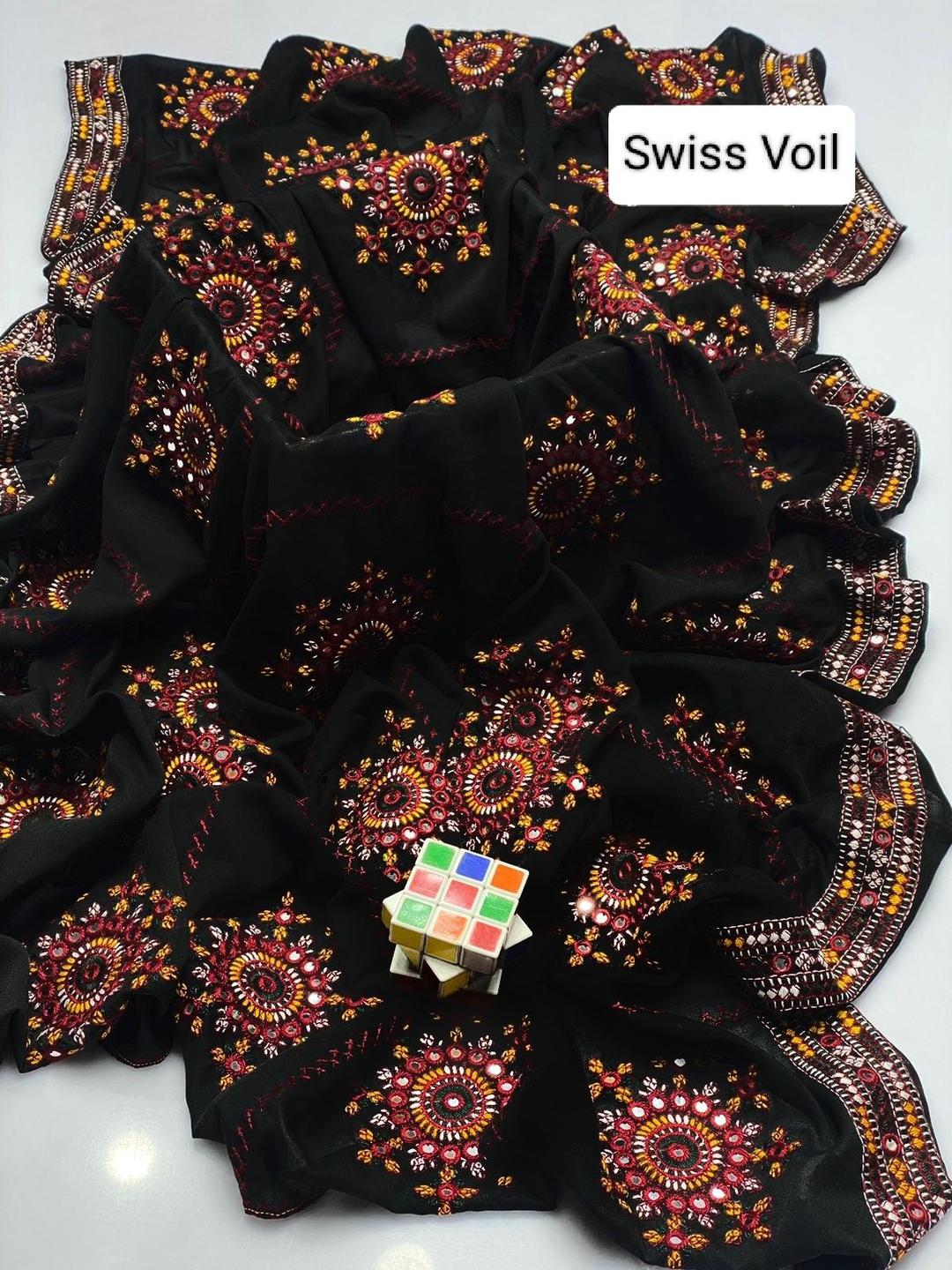 Women's Swiss Embroidered Shawl