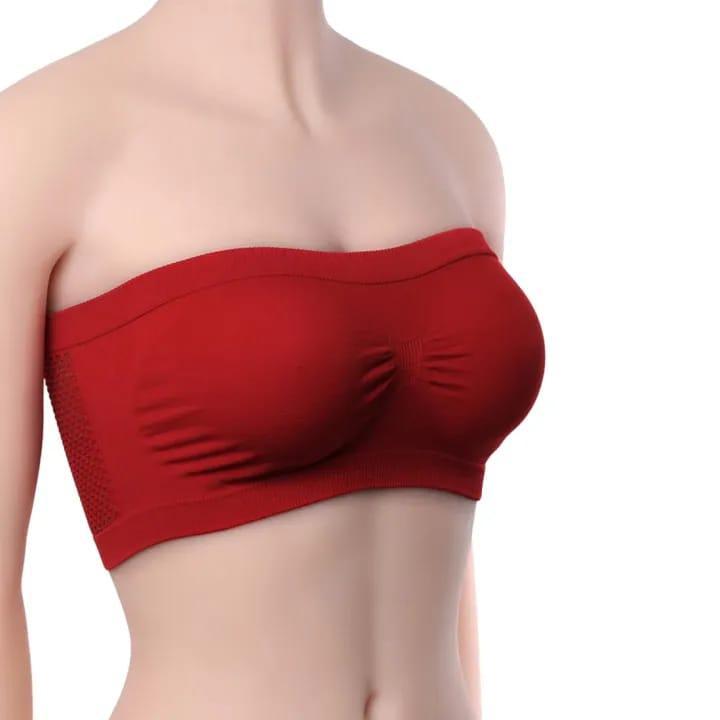 Multicolor Lycra Strapless Tube Bra – Non-Padded & Lightweight