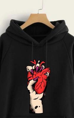 Women's Stitched Stylish Printed Hoodie