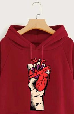 Women's Stitched Stylish Printed Hoodie