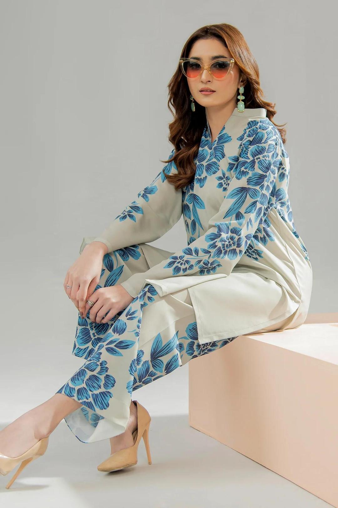 Women's Stitched Printed Shirt and Trouser Set
