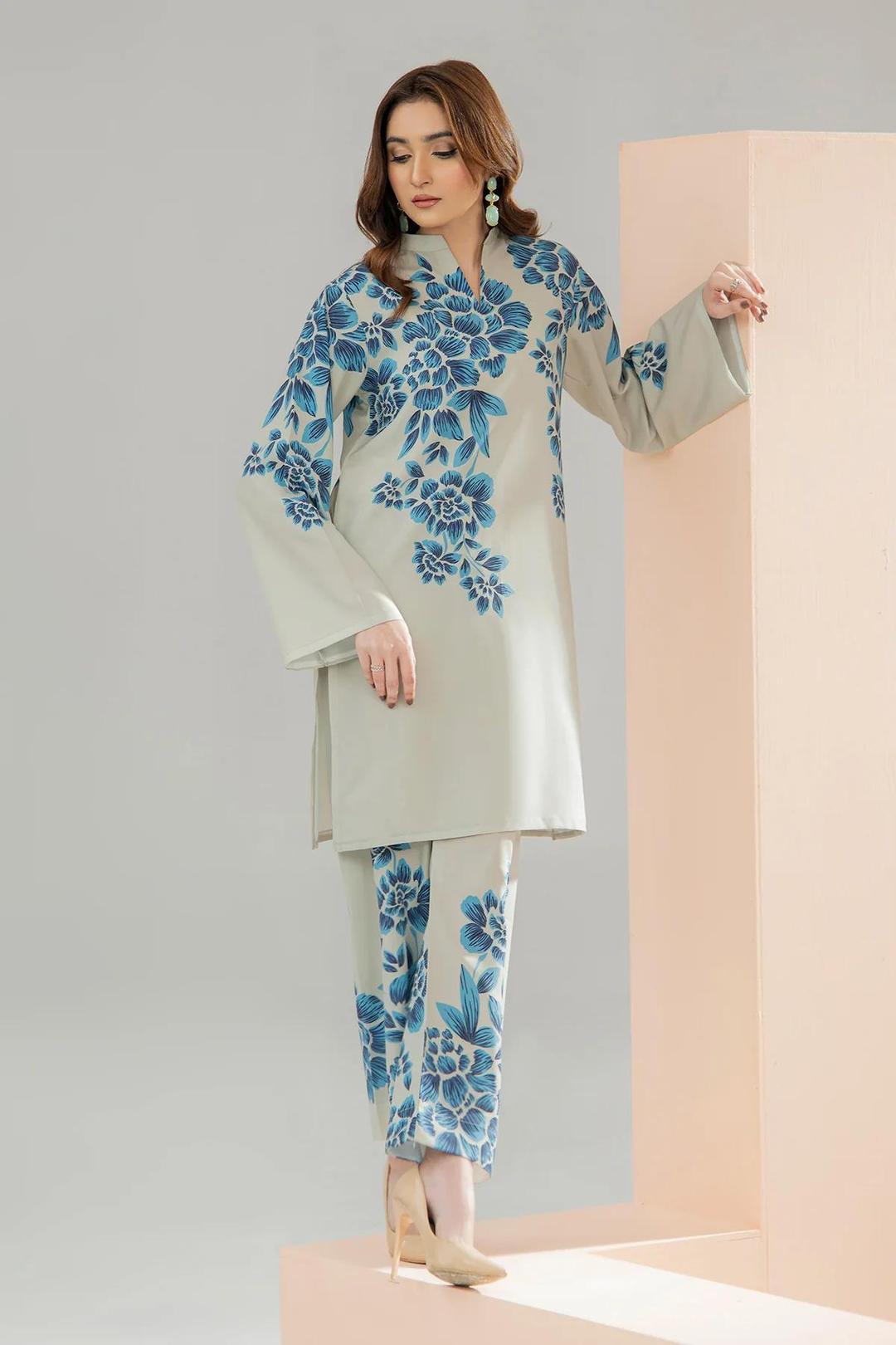 Women's Stitched Printed Shirt and Trouser Set