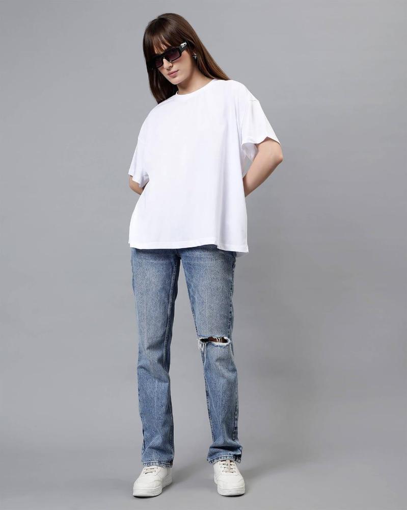 Women's Stitched Jersey Plain T-Shirt