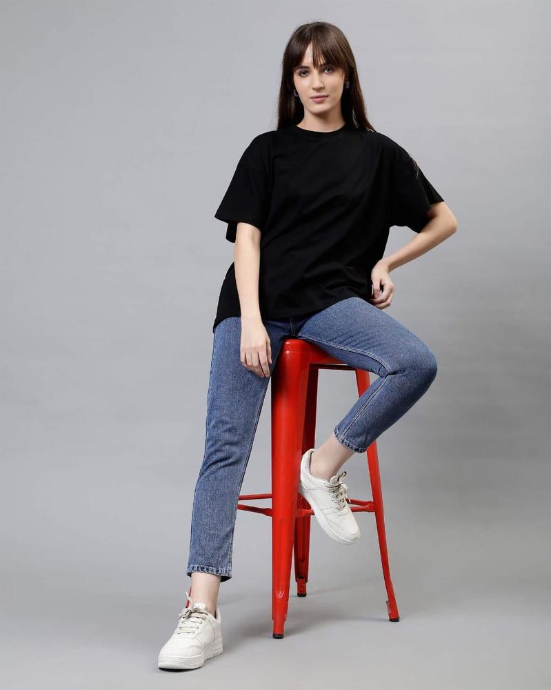 Women's Stitched Jersey Plain T-Shirt