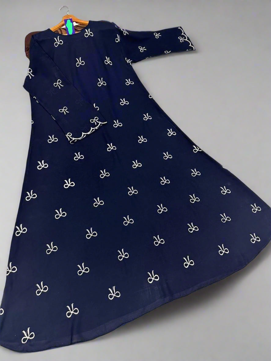 Women's Chiffon Embroidered Classic Abaya