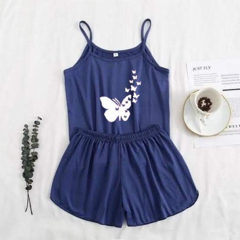 Comfortable Cotton Jersey Camisole Set – 2 Pcs | Stylish Printed Design