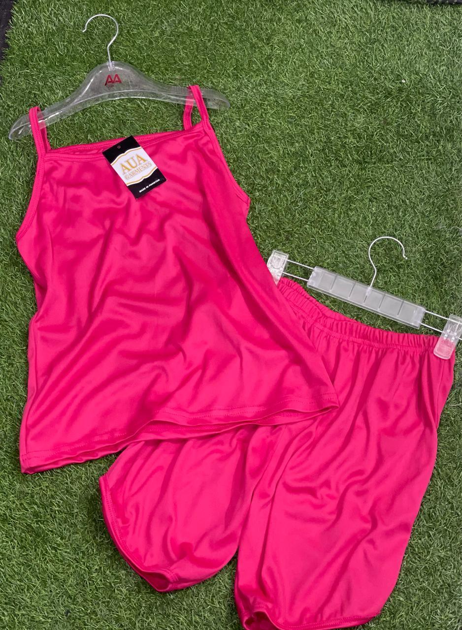 Silk Plain Lightweight Camisole Set