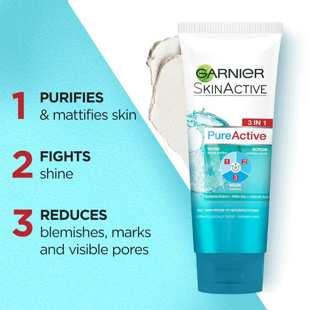 Garnier All In One Facial Scrub | Exfoliating Mask & Wash