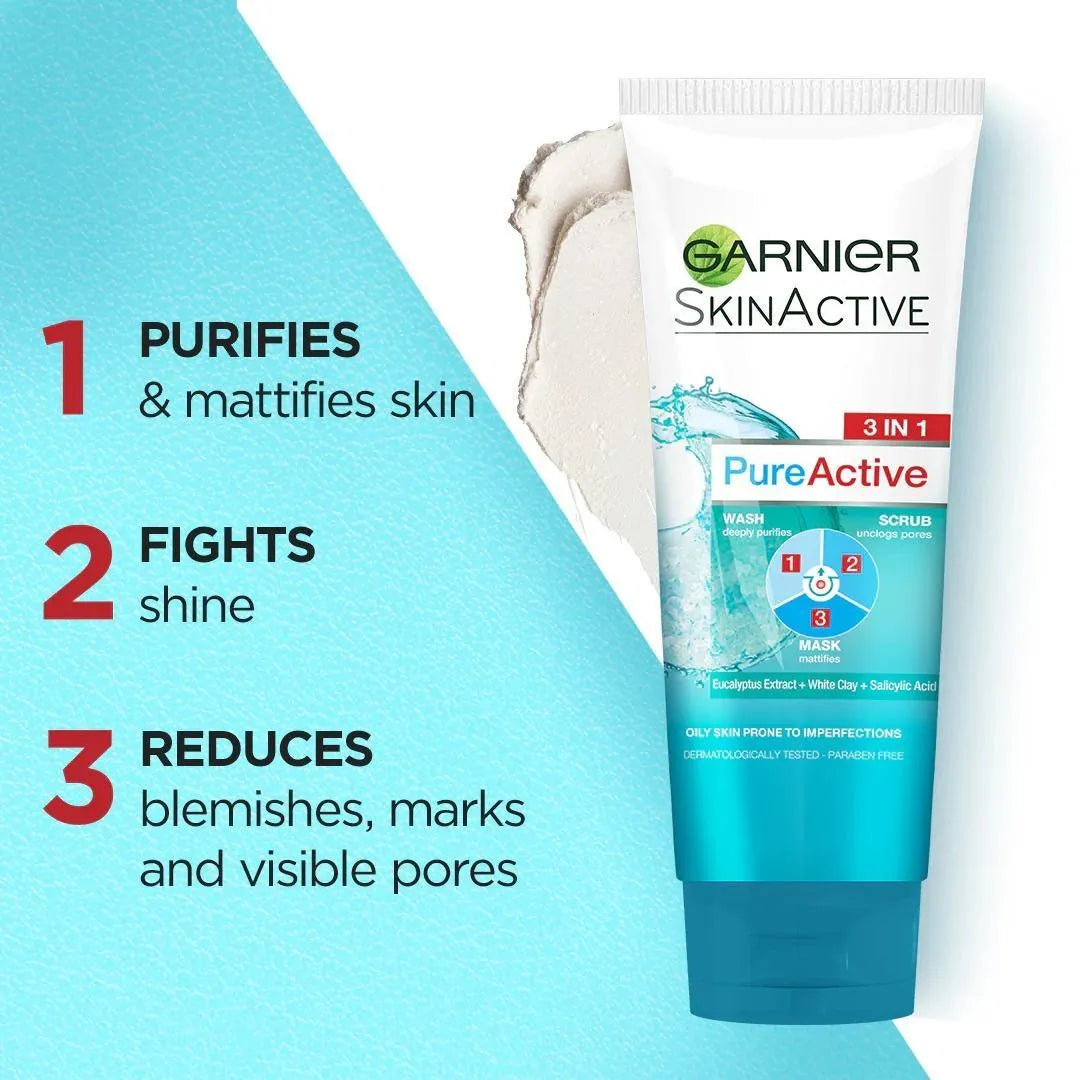 Garnier All In One Facial Scrub | Exfoliating Mask & Wash