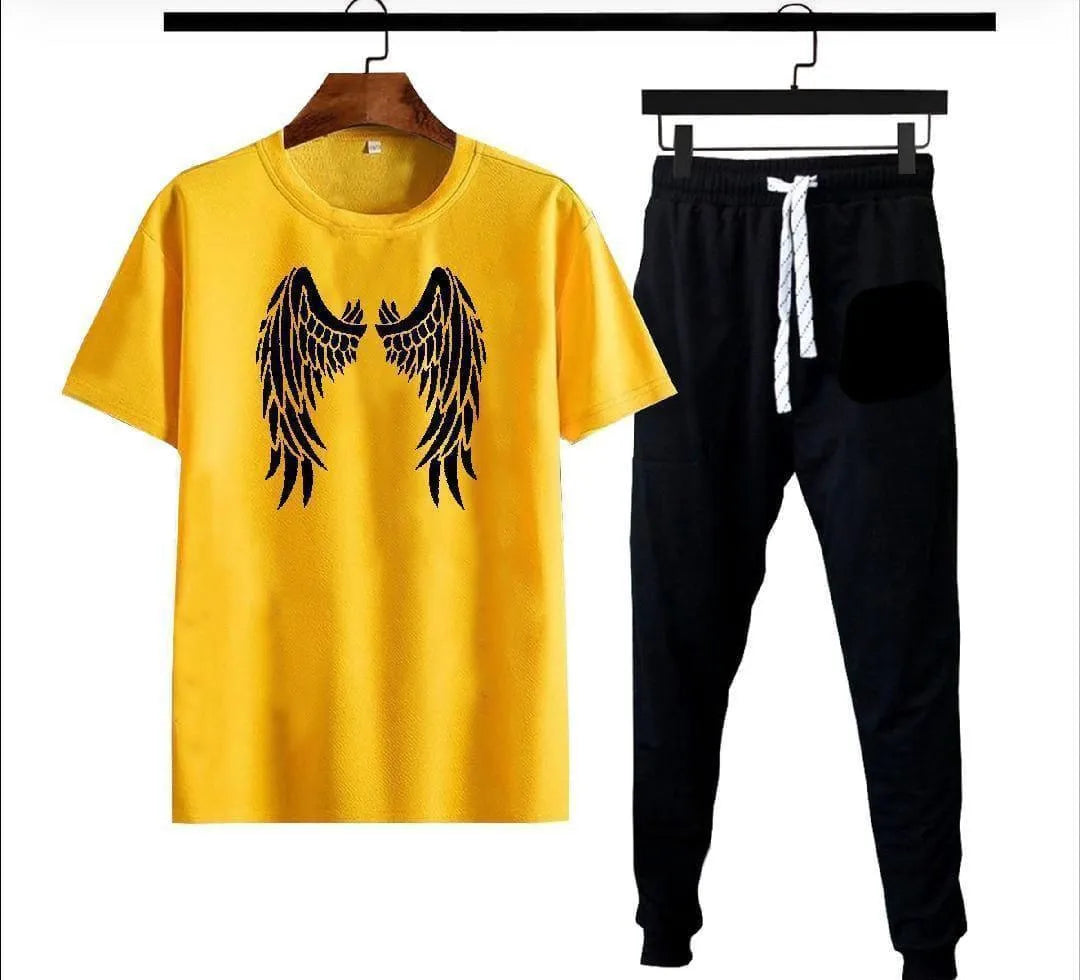 Men’s Micro Interlock Printed Track Suit – Eagle Design