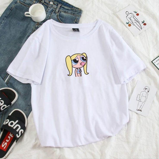 Women's Stitched Cotton Printed T-Shirt