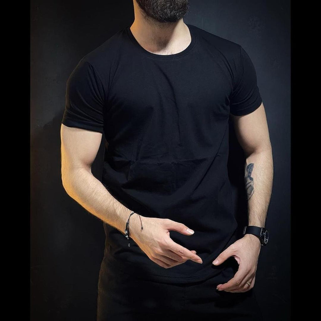 Men's Plain Jersey Round Neck T-Shirt