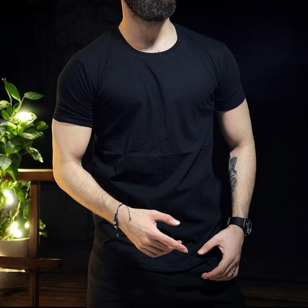 Men's Plain Jersey Round Neck T-Shirt