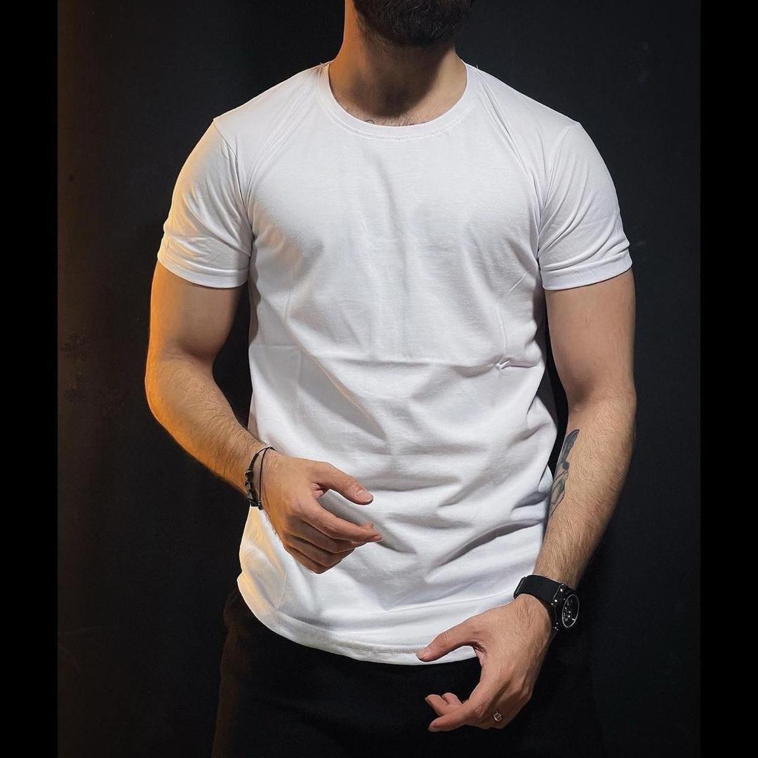 Men's Plain Jersey Round Neck T-Shirt