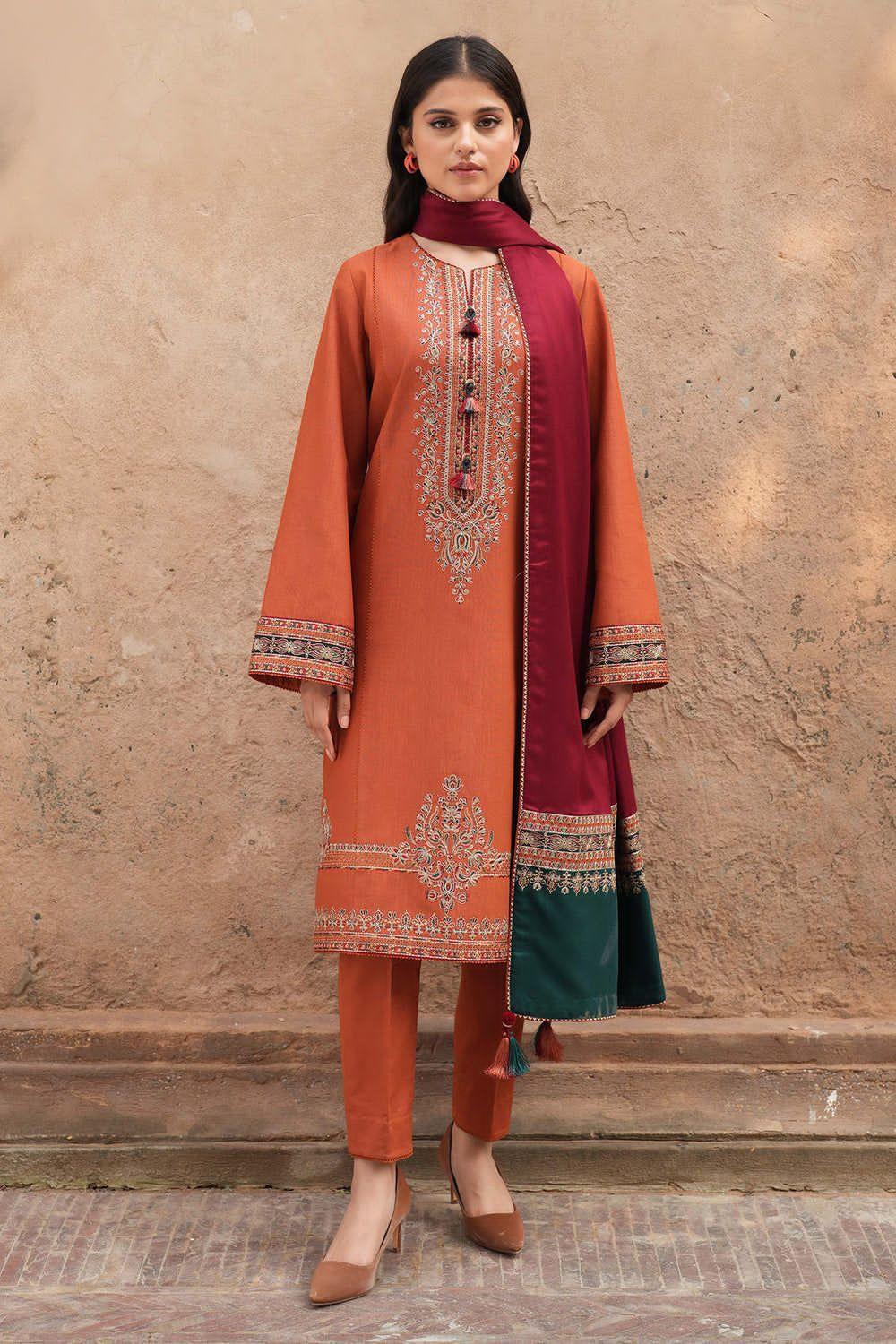 3 Pcs Women's Unstitched Lawn Suit
