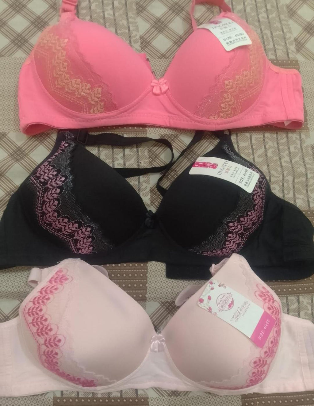 Silk Embroidered Fancy Padded Bra