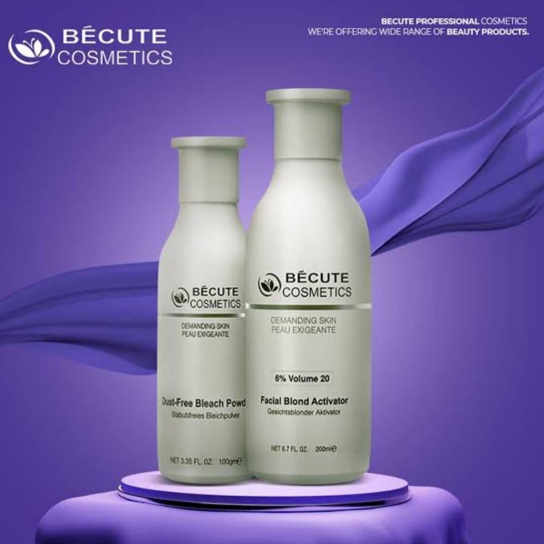 Becute Whitening & Brightening Skin Polisher Set of 2 | Dust-Free Blonder + 20% Activator