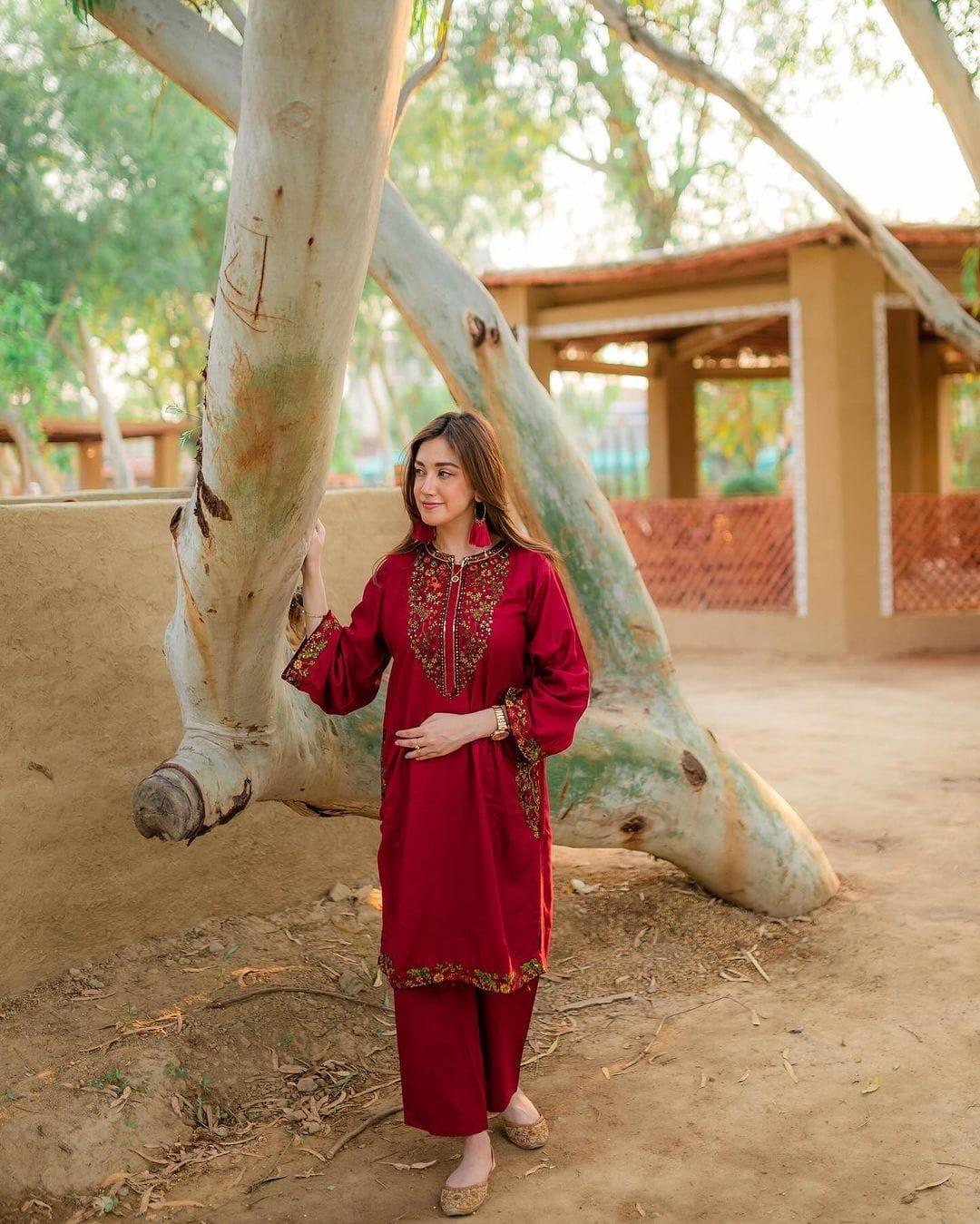 Embroidered Linen Shirt and Trouser Set