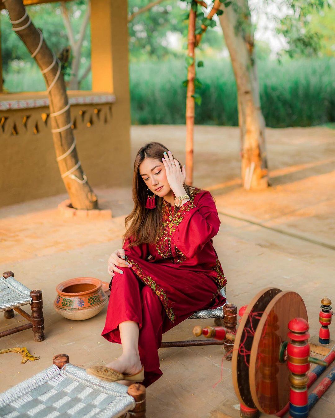 Embroidered Linen Shirt and Trouser Set