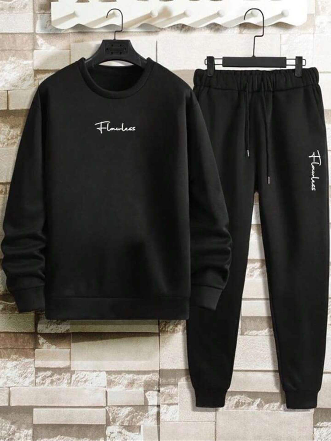 2 Pcs Unisex Dri-Fit Printed Sweatshirt & Track Suit