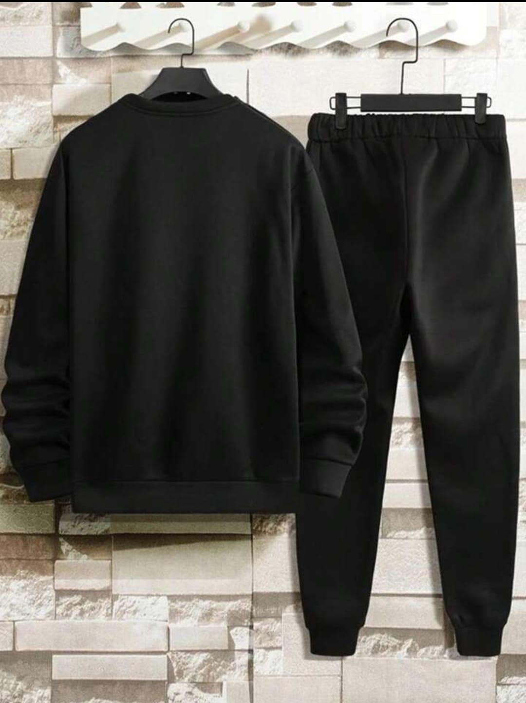2 Pcs Unisex Dri-Fit Printed Sweatshirt & Track Suit