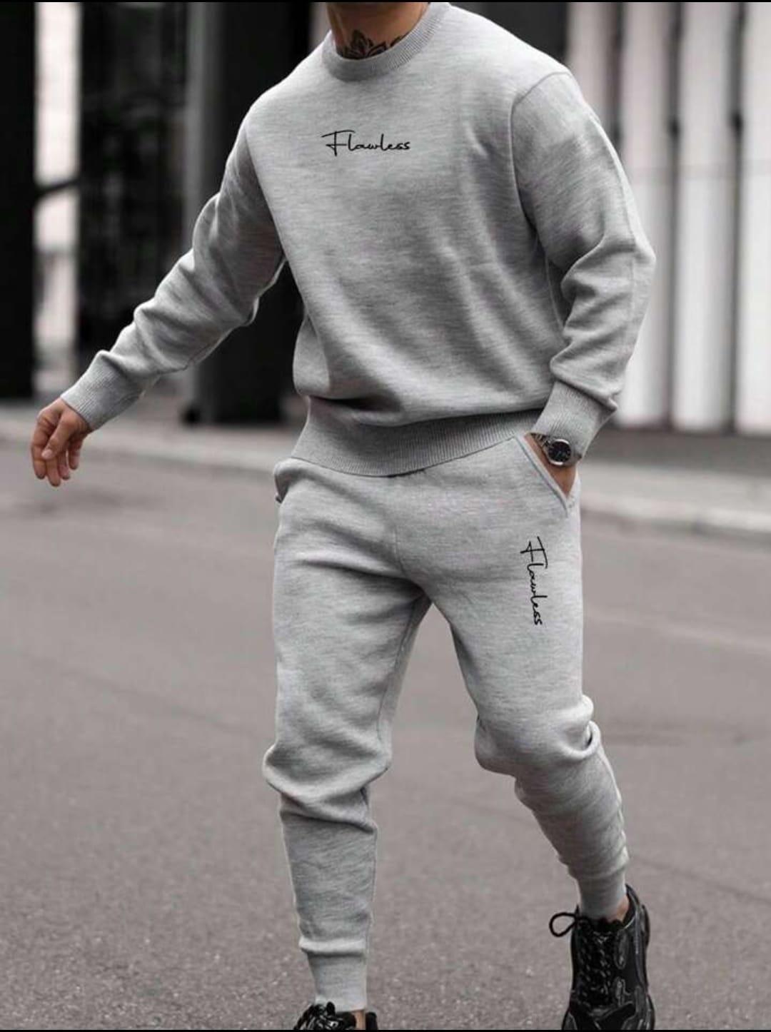 2 Pcs Unisex Dri-Fit Printed Sweatshirt & Track Suit
