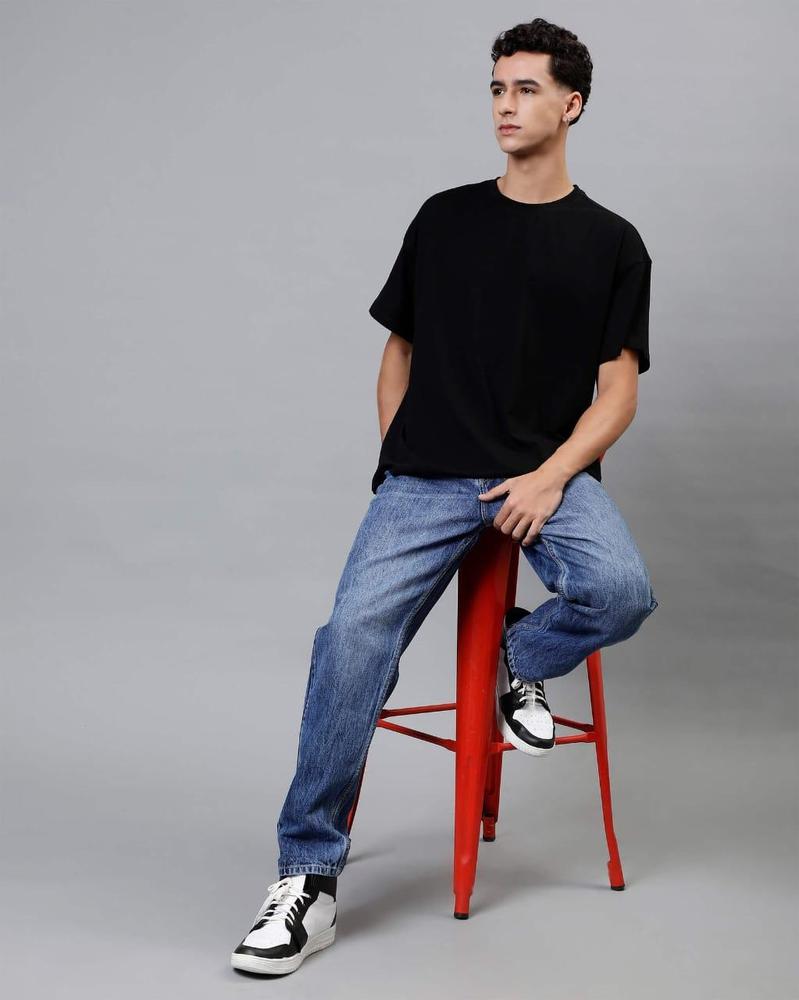 Men's Jersey Plain Premium Black T-Shirt