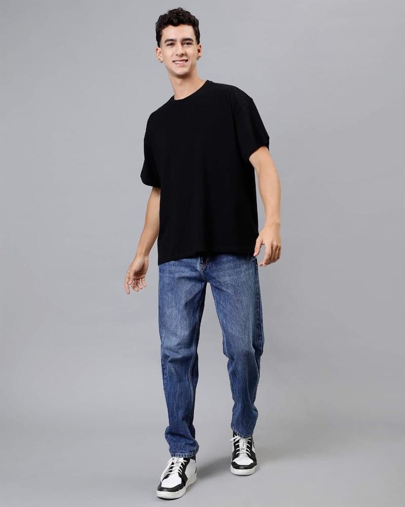 Men's Jersey Plain Premium Black T-Shirt