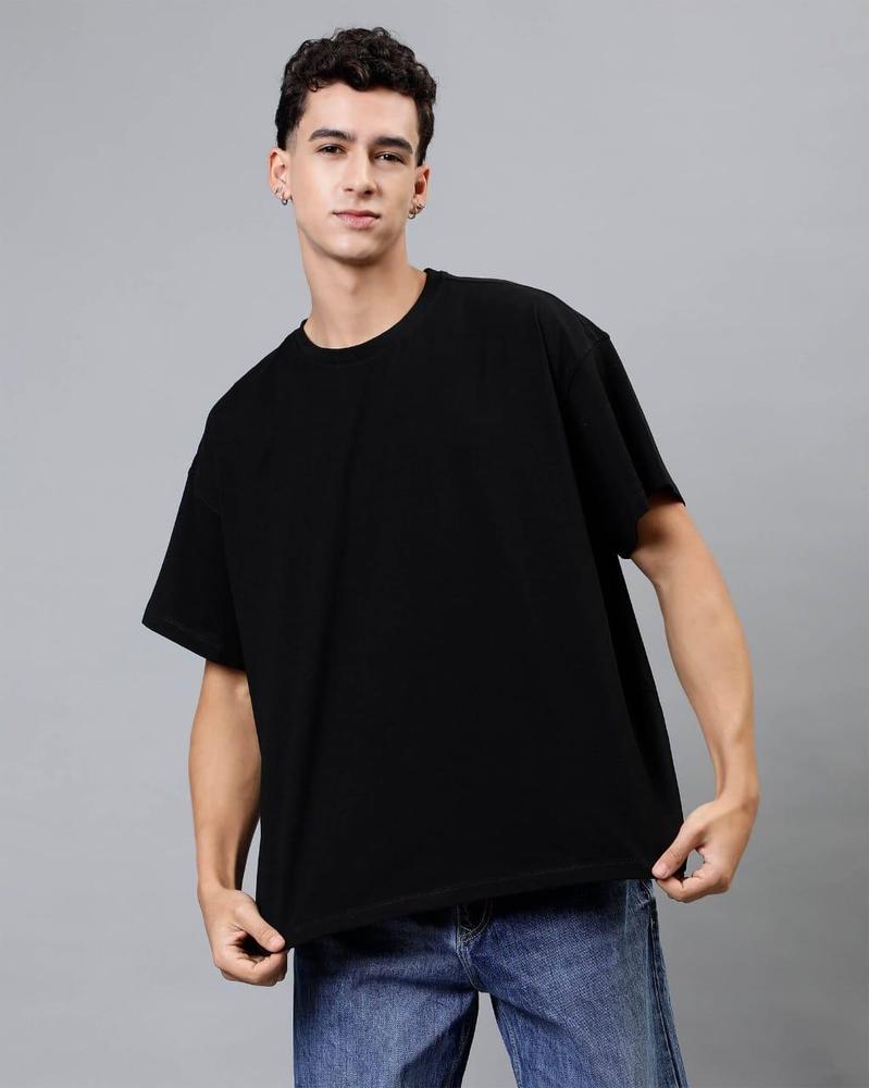 Men's Jersey Plain Premium Black T-Shirt