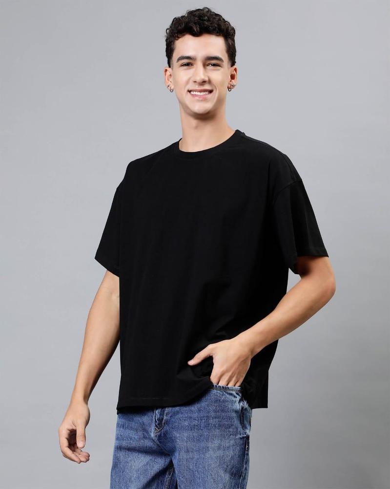 Men's Jersey Plain Premium Black T-Shirt