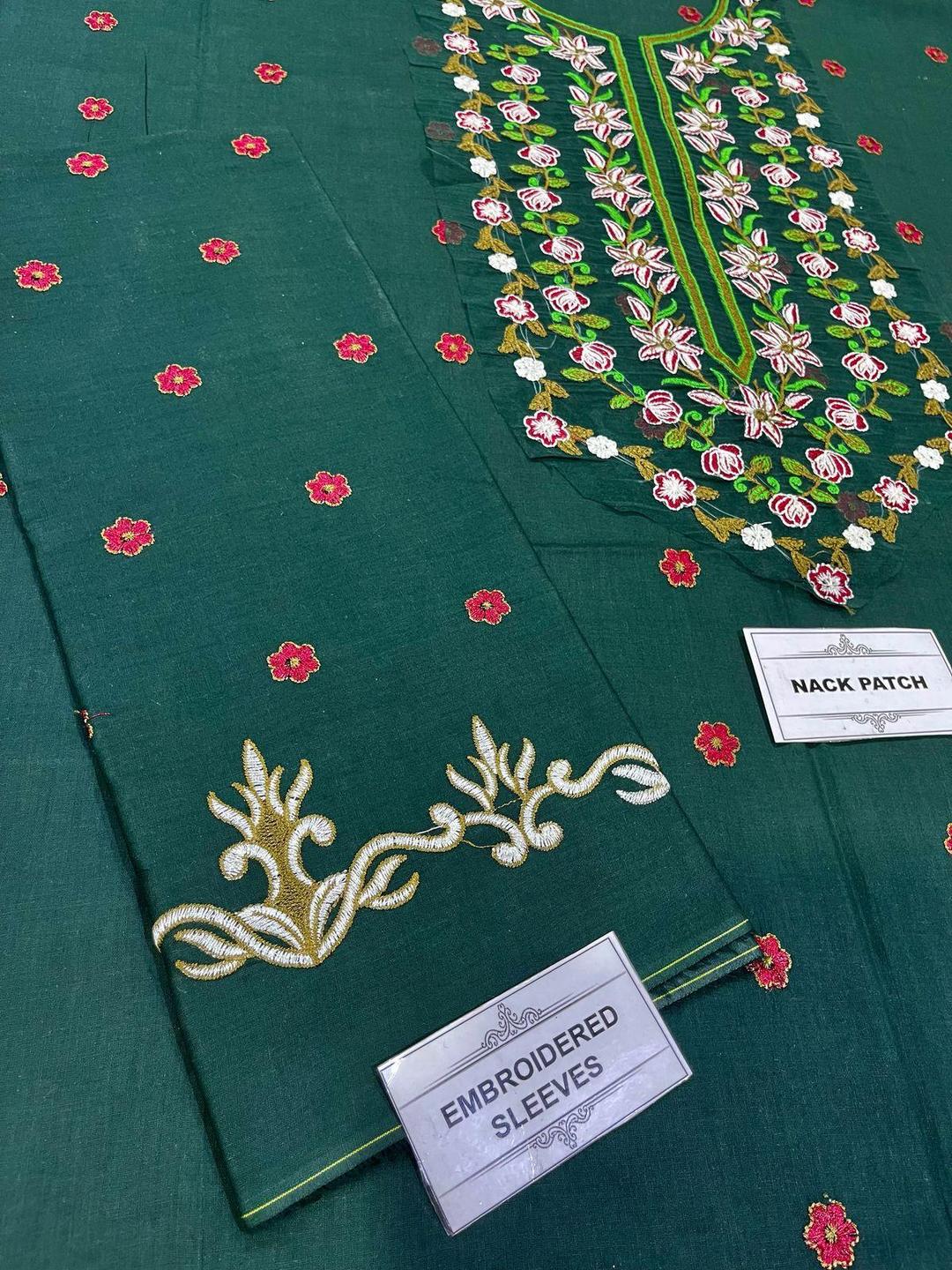2 Pcs Women's Unstitched Embroidered Suit