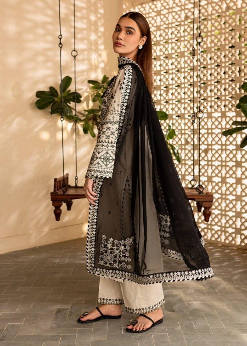 Elegant Women's Stitched Embroidered Cotton Suit
