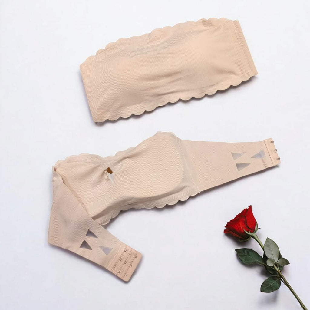 Comfortable Multicolor Strapless Padded Bra – Lightweight Malai Fabric