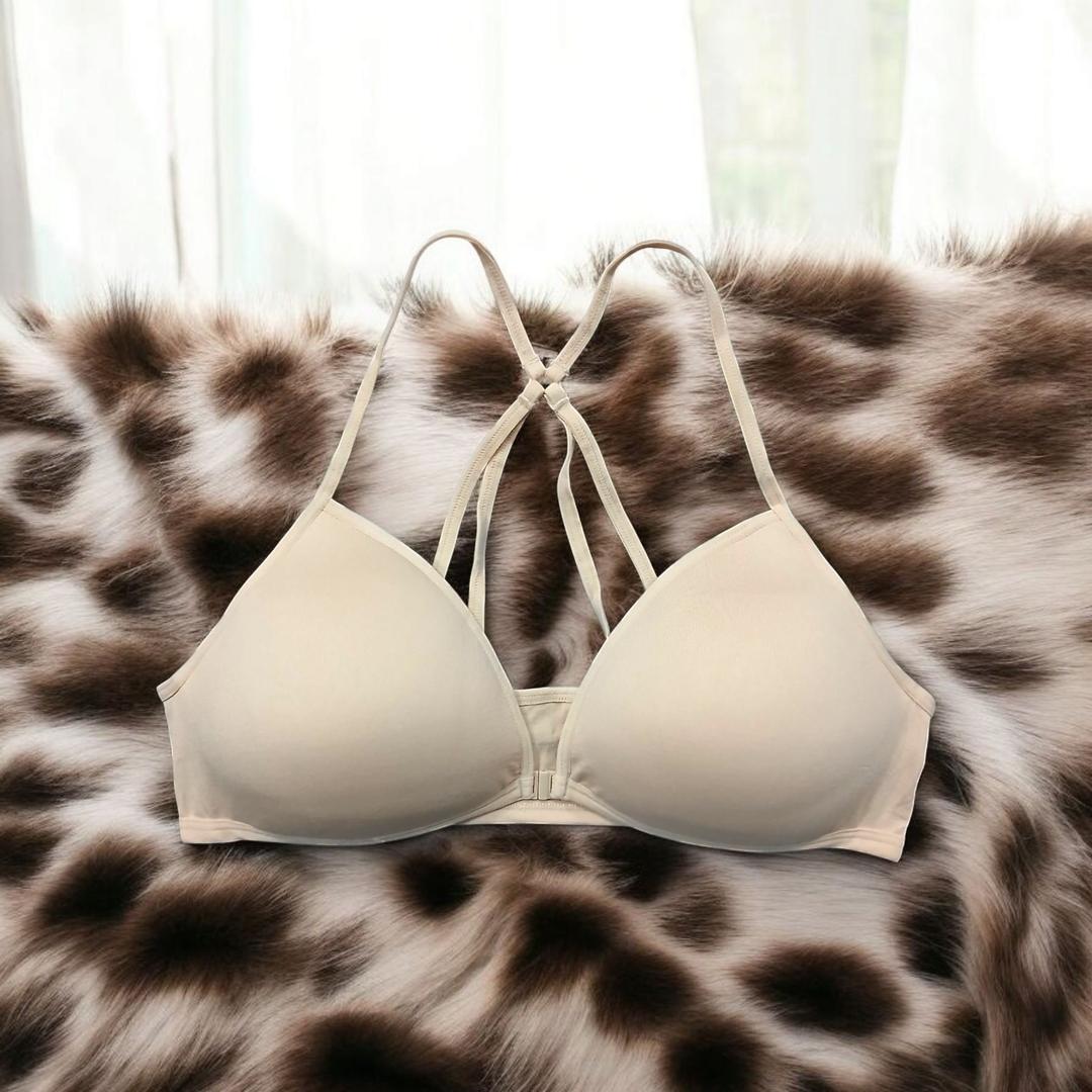 Jersey Plain Front Button Bra
