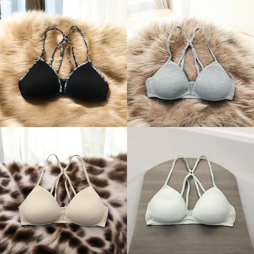 Jersey Plain Front Button Bra
